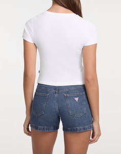 GUESS JEANS GJ SL CN SNAP EMBRO - ORG CO GUNNAR STR RIB 215 BLUZA W