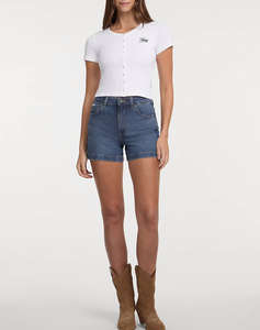 GUESS JEANS GJ SL CN SNAP EMBRO - ORG CO GUNNAR STR RIB 215 BLUZA W