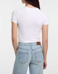 GUESS JEANS GJ SS CN BABY EMB ST - MID ORGANIC STRETCH JERSEY 180 BLUZA W