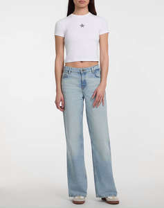 GUESS JEANS GJ SS CN BABY EMB ST - MID ORGANIC STRETCH JERSEY 180 BLUZA W