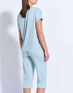 JEANNETTE PIJAMA CAPRI CU DANTELA