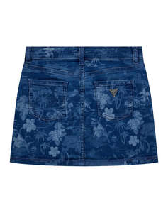 GUESS STRETCH DENIM SKIRT - POLY COTTON SERIOUS STR INDIGO FUSTA DE COPII GIRL