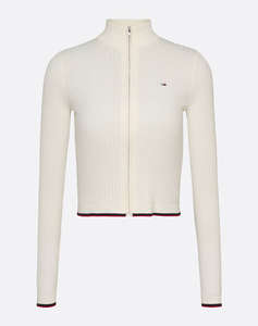 TOMMY JEANS TJW CABLE ZIP THRU CARDIGAN