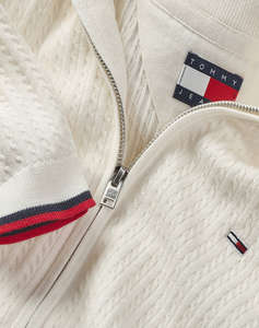 TOMMY JEANS TJW CABLE ZIP THRU CARDIGAN