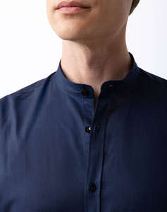 THE BOSTONIANS CAMASA BUMBAC ΛΙΝΟ CUSTOM FIT Plain COTTONLINEN Mao CustomFit