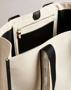 TED BAKER GEORJEY Branded Webbing Canvas Tote (Dimensiuni: 14 x 36 x 45cm.)