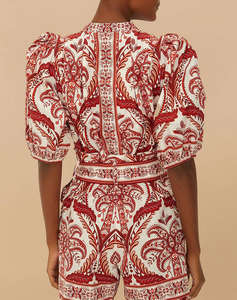 FARM RIO TROPICAL CAMEO OFF-WHITE ROMPER
