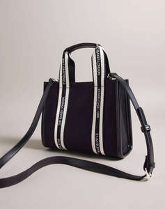 TED BAKER GEORJEA Branded Webbing Canvas Small Tote (Dimensiuni: 11 x 21 x 25cm.)