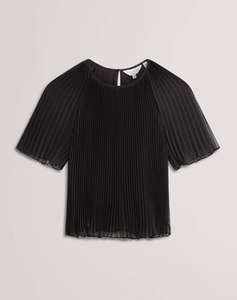 TED BAKER AGARA Pleated Short Sleeve Blouse
