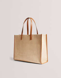TED BAKER PALLMER Faux Raffia Large Icon Bag (Dimensiuni: 45 x 33 x 13cm.)