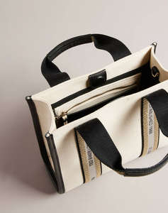 TED BAKER GEORJEA Branded Webbing Canvas Small Tote (Dimensiuni: 11 x 21 x 25cm.)