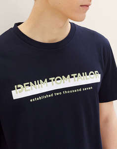 TOM TAILOR PRINTED T-SHIRT BLUZA DE BARBATI