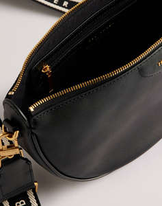TED BAKER ESSINA Webbing Leather Half Moon Crossbody Bag (Dimensiuni: 28 x 16cm.)