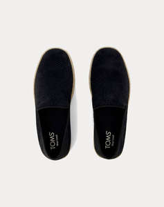 TOMS BLK DMND PERF SUDE MN SANTGO ESP