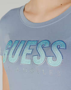 GUESS CN SS GLITTER DEGRADE LOGO TEE BLUZA DE DAMA