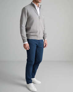 NAVY&GREEN CARDIGAN TRICOTAT FERMOAR