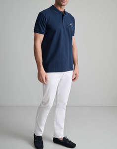 NAVY&GREEN BLUZA POLO MONOCROMA, CUSTOM FIT