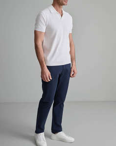 NAVY&GREEN TRICOTAT POLO, MANECA SCURTA