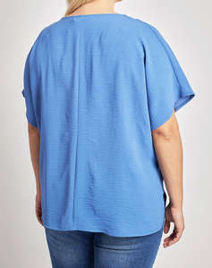 PARABITA Bluza washed cu V