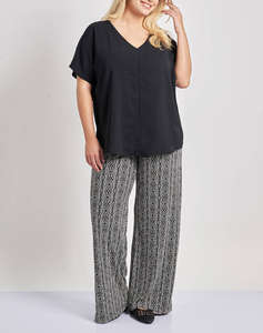 PARABITA Bluza washed cu V