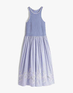 TOMMY HILFIGER BRODERIE ANGLAISE N/S LONG DRESS