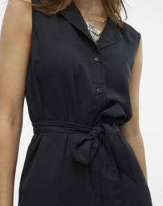 VERO MODA VMBREE SL BLK SHIRT TENCEL DRESS GA