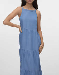 VERO MODA VMFLEUR SL 7/8 LAYER TENCEL DRESS GA