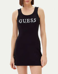 GUESS SUNFLOWER RIB DRESS - ECO SMOOTH GIRLY RIB 435 ROCHIE DE DAMA