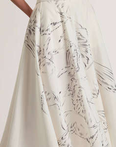 TED BAKER LAGUUNA Printed Ottoman Midi Skirt