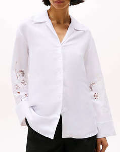 TOMMY HILFIGER BRODERIE ANGLAISE LINEN SHIRT