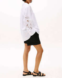 TOMMY HILFIGER BRODERIE ANGLAISE LINEN SHIRT