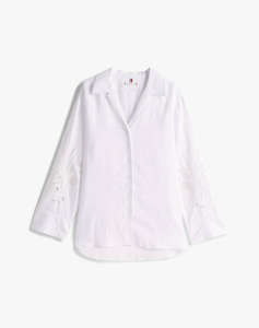 TOMMY HILFIGER BRODERIE ANGLAISE LINEN SHIRT