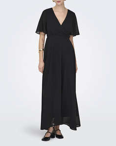 ONLY ONLSTAR LIFE S/S MIA MAXI DRESS WVN