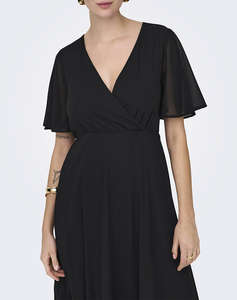 ONLY ONLSTAR LIFE S/S MIA MAXI DRESS WVN