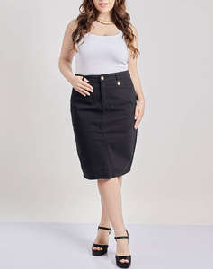 PARABITA Fusta midi din bumbac trench coat