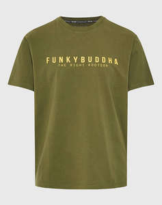 FUNKY BUDHA Bluza de barbati cu maneca scurta si imprimeu