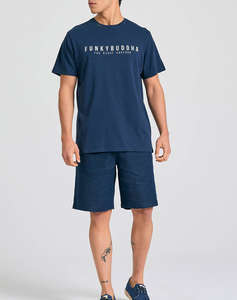 FUNKY BUDHA Bluza de barbati cu maneca scurta si imprimeu