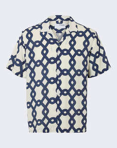 SELECTED SLHRELAX-VERO SHIRT SS AOP