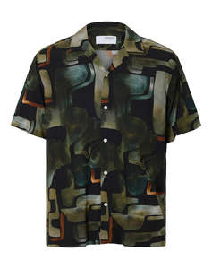 SELECTED SLHRELAX-VERO SHIRT SS AOP