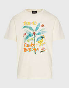 FUNKY BUDDHA Bluza de barbati cu maneca scurta si imprimeu