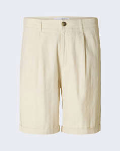 SELECTED SLHREGULAR-RON LINEN BLEND SHORTS