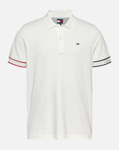 TOMMY JEANS TJM SLIM FLAG CUFF POLO EXT