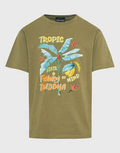 FUNKY BUDDHA Bluza de barbati cu maneca scurta si imprimeu