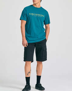 FUNKY BUDHA Bluza de barbati cu maneca scurta si imprimeu