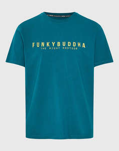 FUNKY BUDHA Bluza de barbati cu maneca scurta si imprimeu