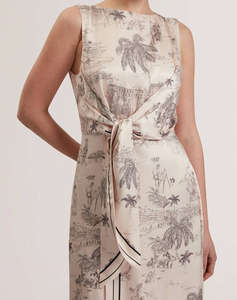 TED BAKER MARRONA Knot Detail Wrap Over Midi Dress