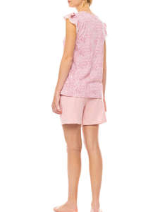 PINK LABEL PYJAMA SHORTS LEOPARD ROSE