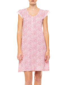 PINK LABEL NIGHTGOWN LEOPARD ROSE
