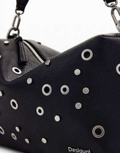 DESIGUAL D2 BAG_REBEL BERGAMO BLACK GEANTA DE DAMA (Dimensiuni: 30 x 17 x 11cm.)