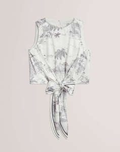 TED BAKER IDROA Knot Detail Sleeveless Top